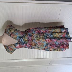 BCBG MaxAzria Multi-Color Stretch Mock Wrap Dress Size XS